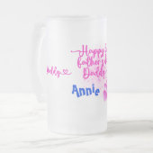 ハッピーファースト・ファースト・父親の日パパ | フロストグラスビールジョッキ (正面左)