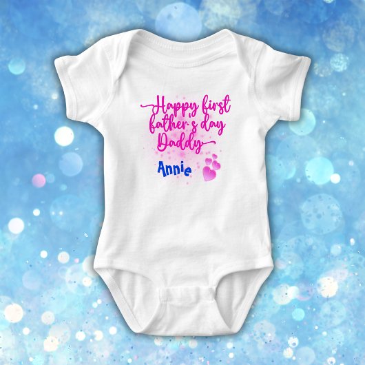 ハッピーファースト・ファースト・父親の日パパ | ベビーボディスーツ