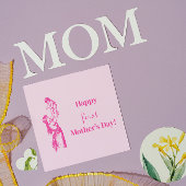 ハッピーファースト・マザーの日 – 女の子だ！ピンクカード シーズンカード