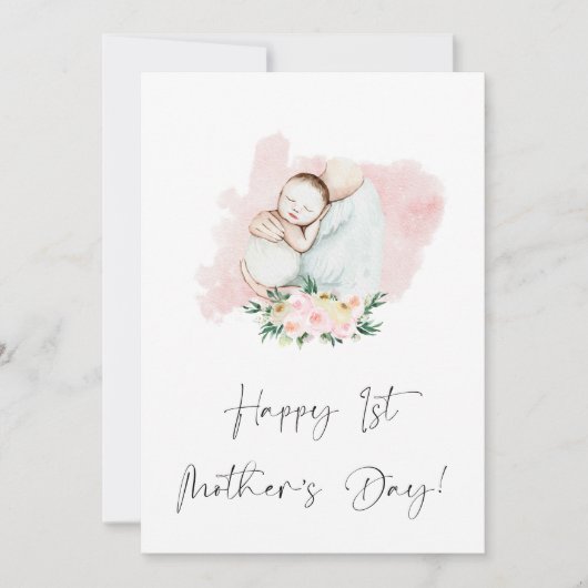 ハッピーファースト・マザーズデイフローラピンクホリデーカード シーズンカード (正面)