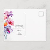 ハッピーファースト・マザー・デイエレガントフローラ花 シーズンポストカード (裏面)