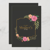 ハッピーファースト・マザー・デイ・ハート・カード サンキューカード (正面/裏面)