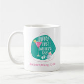 ハッピーファースト・マザー・デーかわいいエレガント コーヒーマグカップ (左)