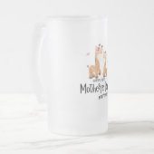 ハッピーファースト・マザー・デー🦒キリン+蝶 フロストグラスビールジョッキ (正面左)