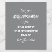 ハッピーファーズデイグランドパ名前をカスタムする ワインラベル (シングルラベル)