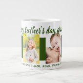 ハッピーファーズデイグランドパ4フォトグリーン ジャンボコーヒーマグカップ (正面)