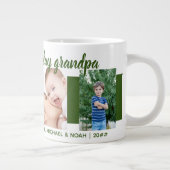 ハッピーファーズデイグランドパ4フォトグリーン ジャンボコーヒーマグカップ (右)