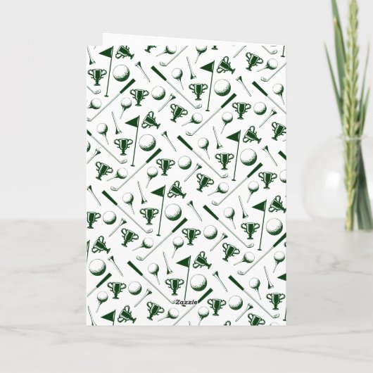 ハッピーファーズデイゴルフ独自のメッセージを追加パパ カード (裏面)