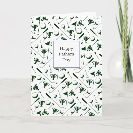 ハッピーファーズデイゴルフ独自のメッセージを追加パパ カード (正面)