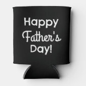 ハッピーファーズデイシンプルミニマリストブラック&ホワイト 缶クーラー (正面)