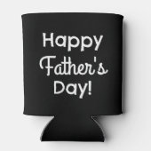 ハッピーファーズデイシンプルミニマリストブラック&ホワイト 缶クーラー (裏面)