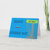 ハッピーファーズデイディスクゴルフィンパパグリーティングカード カード (正面)