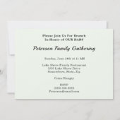 ハッピーファーズデイハットグリーンドットタイファミリーブランチ 招待状 (裏面)