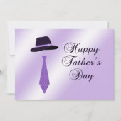 ハッピーファーズデイハットパープルドットタイファミリーブランチ 招待状 (正面)