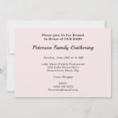 ハッピーファーズデイハットピンクドットタイファミリーブランチ 招待状 (裏面)