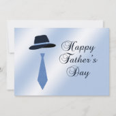 ハッピーファーズデイハットブルードットタイファミリーブランチ 招待状 (正面)