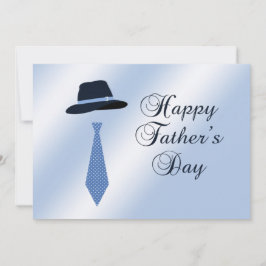 ハッピーファーズデイハットブルードットタイファミリーブランチ 招待状