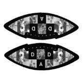 ハッピーファーズデイパパブラック&ホワイトフォトグリッド アメリカンフットボール (パネル)