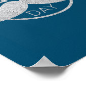 ハッピーファーズデイパパヴィンテージレトロ誕生日 ポスター (角)