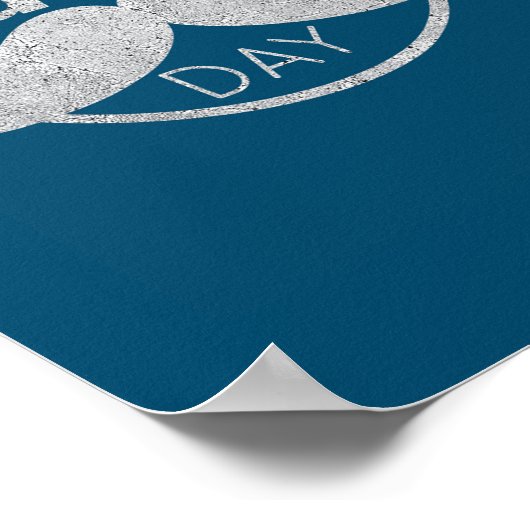 ハッピーファーズデイパパヴィンテージレトロ誕生日 ポスター (角)