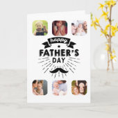 ハッピーファーズデイフォトコラージュテンプレート カード (黄色い花)