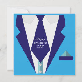 ハッピーファーズデイブルースーツタイファミリーブランチ 招待状