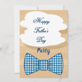 ハッピーファーズデイブループレイドボウタイクックアウトパーティー 招待状 (正面)