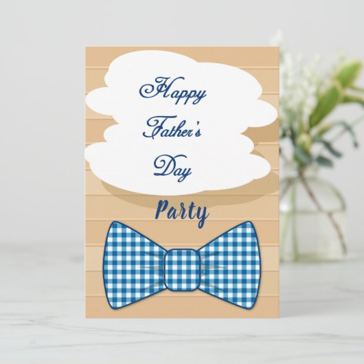 ハッピーファーズデイブループレイドボウタイクックアウトパーティー 招待状 (スタンド正面)