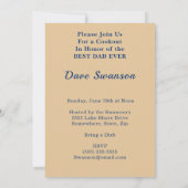 ハッピーファーズデイブループレイドボウタイクックアウトパーティー 招待状 (裏面)