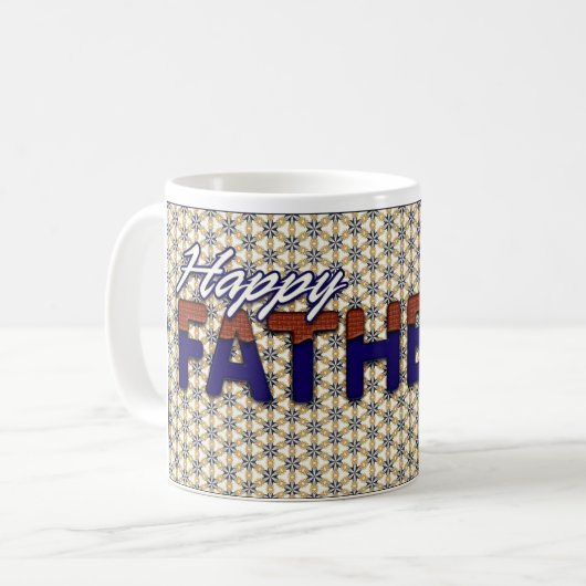 ハッピーファーズデイホワイトコーヒーマグ コーヒーマグカップ (正面左)