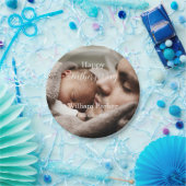 ハッピーファーズデイ写真テンプレート ペーパープレート (パーティー)