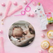 ハッピーファーズデイ写真テンプレート ペーパープレート (パーティー)