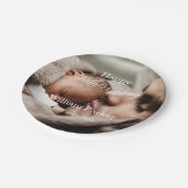 ハッピーファーズデイ写真テンプレート ペーパープレート (アングル)