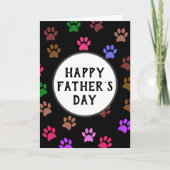 ハッピーファーズデイ犬最高ののパパ前前前絵 カード (正面)