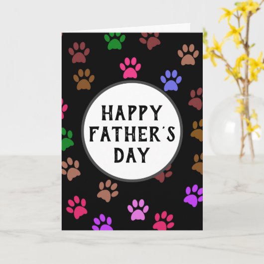 ハッピーファーズデイ犬最高ののパパ前前前絵 カード (黄色い花)