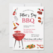 ハッピーファーズデイbbqウォーターカラー招待状 招待状 (正面)