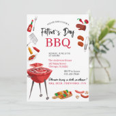 ハッピーファーズデイbbqウォーターカラー招待状 招待状 (スタンド正面)