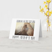 ハッピーファーズデーあなたの写真写真 カード (黄色い花)