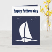 ハッピーファーズデー帆船 カード (黄色い花)