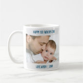 ハッピーファーズデー2フォトグレイ筆跡 コーヒーマグカップ (左)