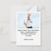 ハッピーファーズデー4枚の写真モダンホリデーカード ノートカード (裏面)