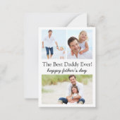 ハッピーファーズデー4枚の写真モダンホリデーカード ノートカード (正面)