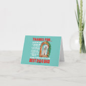 ハッピーファーズデー ベストドッグダッド かわいいマルチーズ犬 サンキューカード (裏面)