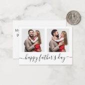 ハッピーファーズデー，休日2写真予算 ノートカード (正面/裏面インサイチュ)