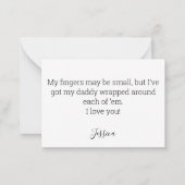 ハッピーファーズデー，休日2写真予算 ノートカード (裏面)