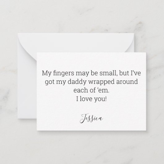 ハッピーファーズデー，休日2写真予算 ノートカード (裏面)