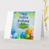 ハッピーファーティング誕生日 カード (黄色い花)