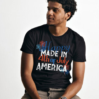 ハッピーファーマーズアメリカタイポグラフィ Tシャツ