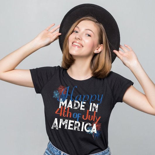 ハッピーファーマーズアメリカタイポグラフィ Tシャツ