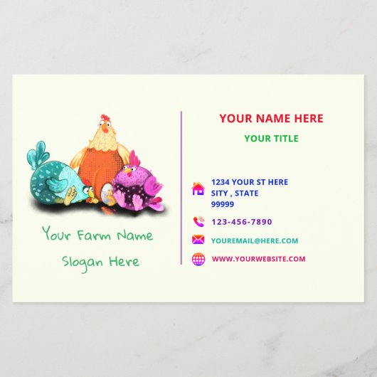 ハッピーファームプロモーションフライヤー – ラッキー農家-おもしろい チラシ (裏面)